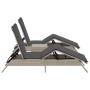 Tumbonas con mesita 2 unidades ratán sintético gris claro de , Tumbonas - Ref: Foro24-4002715, Precio: 280,54 €, Descuento: %