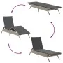 Tumbonas con mesita 2 unidades ratán sintético gris claro de , Tumbonas - Ref: Foro24-4002715, Precio: 274,97 €, Descuento: %