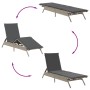 Tumbonas con mesita 2 unidades ratán sintético gris claro de , Tumbonas - Ref: Foro24-4002715, Precio: 280,54 €, Descuento: %