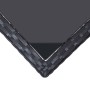 Mesa de jardín ratán sintético y vidrio negro 240x90x74 cm de vidaXL, Mesas de jardín - Ref: Foro24-310071, Precio: 257,74 €,...