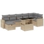 Set de sofás de jardín y cojines 8 piezas ratán sintético beige de , Conjuntos de jardín - Ref: Foro24-3274829, Precio: 536,9...