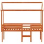 Cama alta con techo madera maciza de pino marrón cera 80x200 cm de , Camas y somieres - Ref: Foro24-3282137, Precio: 237,52 €...