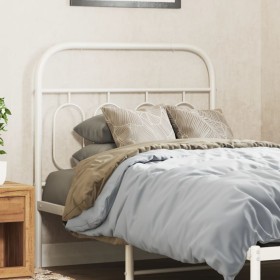 Cabecero de metal blanco 90 cm de , Cabeceros y pies de cama - Ref: Foro24-377194, Precio: 30,37 €, Descuento: %