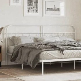 White metal headboard 200 cm by , Headboards and footboards - Ref: Foro24-377204, Price: 42,74 €, Discount: %