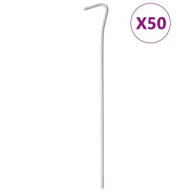 Clavijas para tienda 50 uds acero galvanizado 23 cm Ø4 mm de , Accesorios para tiendas de campaña - Ref: Foro24-4009330, Prec...