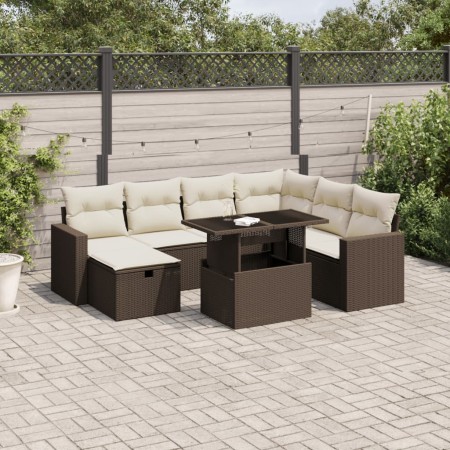 Set sofás de jardín 8 piezas y cojines ratán sintético marrón de , Conjuntos de jardín - Ref: Foro24-3274843, Precio: 565,95 ...