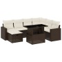 Set sofás de jardín 8 piezas y cojines ratán sintético marrón de , Conjuntos de jardín - Ref: Foro24-3274843, Precio: 565,95 ...