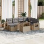 Set de sofás de jardín y cojines 8 piezas ratán sintético beige de , Conjuntos de jardín - Ref: Foro24-3274999, Precio: 541,7...
