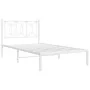 Metallbettgestell mit weißem Kopfteil 107x203 cm von , Betten und Lattenroste - Ref: Foro24-376173, Preis: 79,65 €, Rabatt: %