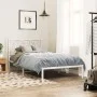 Metallbettgestell mit weißem Kopfteil 107x203 cm von , Betten und Lattenroste - Ref: Foro24-376173, Preis: 79,65 €, Rabatt: %