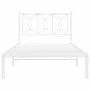 Metallbettgestell mit weißem Kopfteil 107x203 cm von , Betten und Lattenroste - Ref: Foro24-376173, Preis: 79,65 €, Rabatt: %