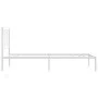 Metallbettgestell mit weißem Kopfteil 107x203 cm von , Betten und Lattenroste - Ref: Foro24-376173, Preis: 79,65 €, Rabatt: %