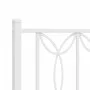 Metallbettgestell mit weißem Kopfteil 107x203 cm von , Betten und Lattenroste - Ref: Foro24-376173, Preis: 79,65 €, Rabatt: %