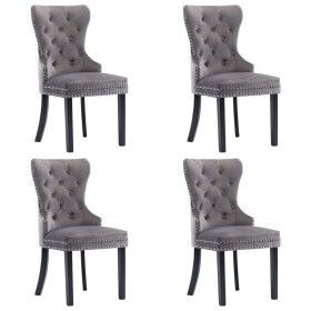 Sillas de comedor 4 unidades terciopelo gris de vidaXL, Sillas de comedor - Ref: Foro24-3055873, Precio: 645,64 €, Descuento: %