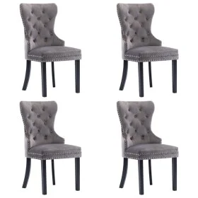 Sillas de comedor 4 unidades terciopelo gris de vidaXL, Sillas de comedor - Ref: Foro24-3055873, Precio: 559,09 €, Descuento: %