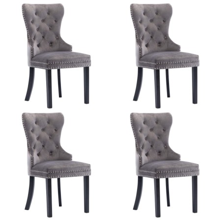 Sillas de comedor 4 unidades terciopelo gris de vidaXL, Sillas de comedor - Ref: Foro24-3055873, Precio: 645,64 €, Descuento: %