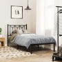 Estructura de cama con cabecero metal negro 80x200 cm de , Camas y somieres - Ref: Foro24-376119, Precio: 72,91 €, Descuento: %