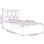 Estructura de cama con cabecero metal negro 80x200 cm de , Camas y somieres - Ref: Foro24-376119, Precio: 72,91 €, Descuento: %