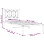 Estructura de cama de metal con cabecero blanco 75x190 cm de , Camas y somieres - Ref: Foro24-376167, Precio: 60,90 €, Descue...
