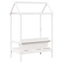 Banco con techo madera maciza de pino blanco 117,5x70x176,5 cm de , Bancos - Ref: Foro24-846995, Precio: 135,51 €, Descuento: %