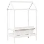 Banco con techo madera maciza de pino blanco 117,5x70x176,5 cm de , Bancos - Ref: Foro24-846995, Precio: 133,74 €, Descuento: %