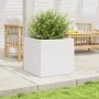 Jardinera de madera maciza de pino blanca 50x50x46 cm de , Maceteros y jardineras - Ref: Foro24-3282405, Precio: 120,40 €, De...