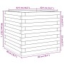 Jardinera de madera maciza de pino blanca 50x50x46 cm de , Maceteros y jardineras - Ref: Foro24-3282405, Precio: 121,94 €, De...