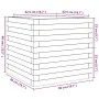 Jardinera de madera maciza de pino blanca 50x50x46 cm de , Maceteros y jardineras - Ref: Foro24-3282405, Precio: 120,40 €, De...