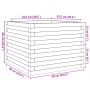 Jardinera de madera maciza de pino marrón cera 60x60x46 cm de , Maceteros y jardineras - Ref: Foro24-3282411, Precio: 142,53 ...