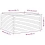 Jardinera de madera maciza de pino 90x90x46 cm de , Maceteros y jardineras - Ref: Foro24-3282424, Precio: 168,06 €, Descuento: %