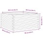 Jardinera de madera maciza pino marrón cera 90x90x46 cm de , Maceteros y jardineras - Ref: Foro24-3282426, Precio: 203,93 €, ...