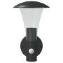 Apliques de exterior con sensor 2 uds acero inoxidable negro de , Iluminación de exterior - Ref: Foro24-4006243, Precio: 59,3...
