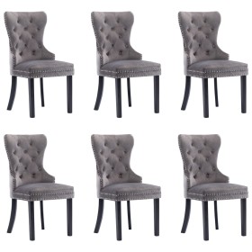 Sillas de comedor 6 unidades terciopelo gris de vidaXL, Sillas de comedor - Ref: Foro24-3055874, Precio: 1,00 €, Descuento: %
