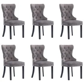 Sillas de comedor 6 unidades terciopelo gris de vidaXL, Sillas de comedor - Ref: Foro24-3055874, Precio: 890,94 €, Descuento: %
