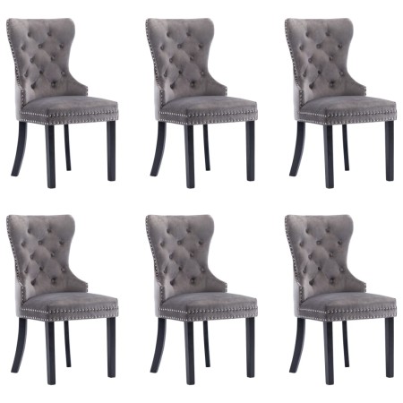 Sillas de comedor 6 unidades terciopelo gris de vidaXL, Sillas de comedor - Ref: Foro24-3055874, Precio: 1,00 €, Descuento: %