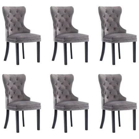 Sillas de comedor 6 unidades terciopelo gris de vidaXL, Sillas de comedor - Ref: Foro24-3055874, Precio: 890,94 €, Descuento: %