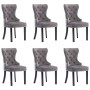 Sillas de comedor 6 unidades terciopelo gris de vidaXL, Sillas de comedor - Ref: Foro24-3055874, Precio: 1,00 €, Descuento: %