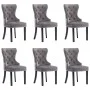 Sillas de comedor 6 unidades terciopelo gris de vidaXL, Sillas de comedor - Ref: Foro24-3055874, Precio: 890,94 €, Descuento: %