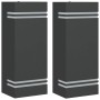 Apliques de exterior 2 unidades acero inoxidable negro de , Iluminación de exterior - Ref: Foro24-4006325, Precio: 41,72 €, D...