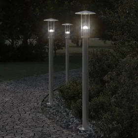 Lámparas de suelo de exterior 3 uds acero inoxidable 100 cm de , Iluminación de exterior - Ref: Foro24-4006352, Precio: 116,2...