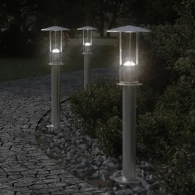 Lámparas de suelo de exterior 3 unidades acero inoxidable 60 cm de , Iluminación de exterior - Ref: Foro24-4006350, Precio: 9...