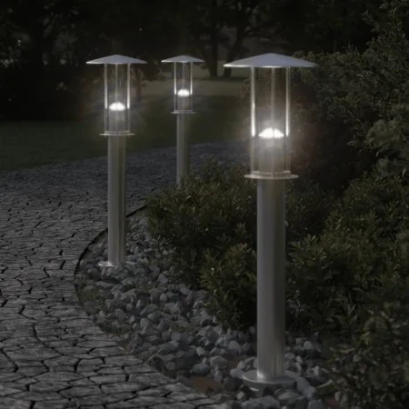 Lámparas de suelo de exterior 3 unidades acero inoxidable 60 cm de , Iluminación de exterior - Ref: Foro24-4006350, Precio: 9...