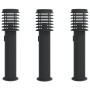 Lámparas de suelo exterior con enchufe 3 uds acero negro 60 cm de , Iluminación de exterior - Ref: Foro24-4006378, Precio: 15...
