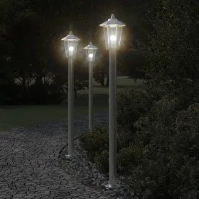Outdoor floor lamps 3 pcs stainless steel 120 cm by , Outdoor lighting - Ref: Foro24-4006384, Price: 127,40 €, Discount: %
