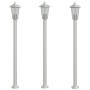 Lámparas de suelo de exterior 3 uds acero inoxidable 120 cm de , Iluminación de exterior - Ref: Foro24-4006384, Precio: 129,0...