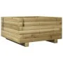 Jardinera de madera de pino impregnada 50x50x26,5 cm de , Maceteros y jardineras - Ref: Foro24-847297, Precio: 72,04 €, Descu...