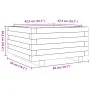 Jardinera de madera de pino impregnada 50x50x26,5 cm de , Maceteros y jardineras - Ref: Foro24-847297, Precio: 72,04 €, Descu...