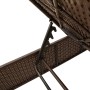 Tumbona con cojín y mesita ratán sintético marrón de , Tumbonas - Ref: Foro24-4002729, Precio: 171,37 €, Descuento: %