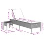 Tumbona con cojín y mesita ratán sintético marrón de , Tumbonas - Ref: Foro24-4002729, Precio: 171,37 €, Descuento: %