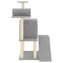 Rascador para gatos con postes de sisal gris claro 110,5 cm de , Mobiliario para gatos - Ref: Foro24-172062, Precio: 35,25 €,...